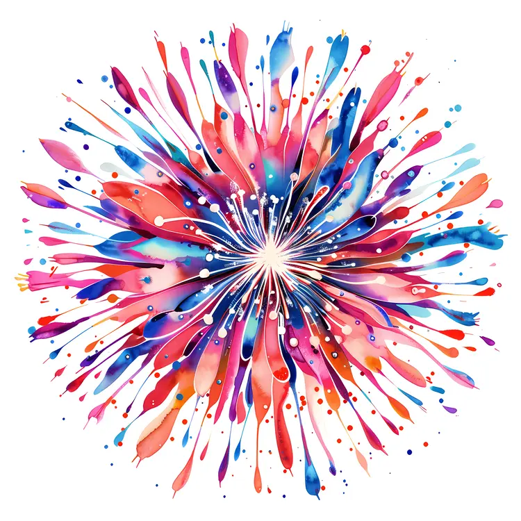 Colorful Fireworks Art