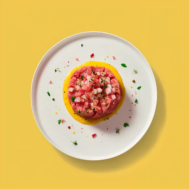 Gourmet Meat Tartare on Plate