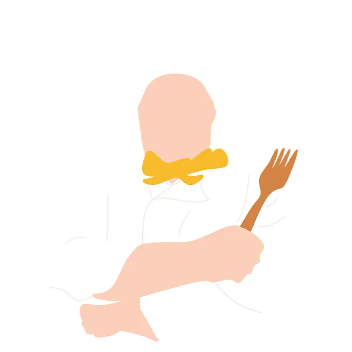 Minimalist Chef with Fork