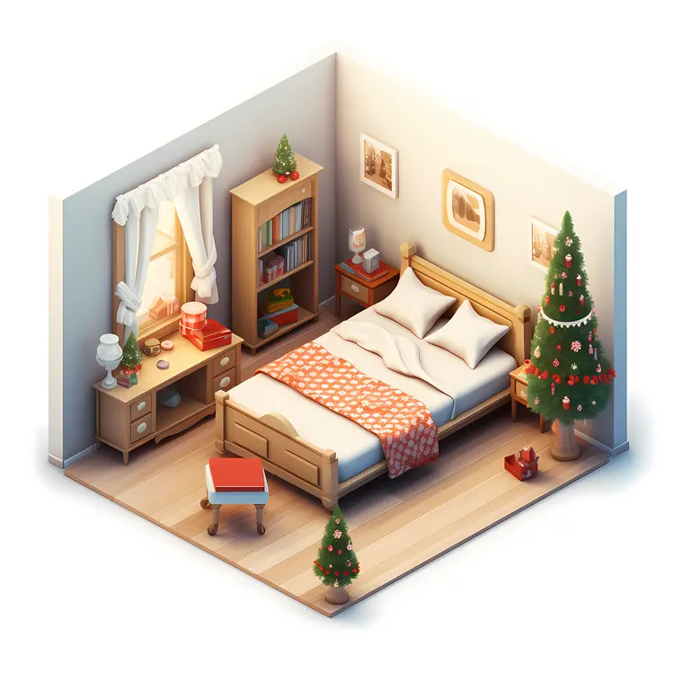 Cozy Christmas Bedroom