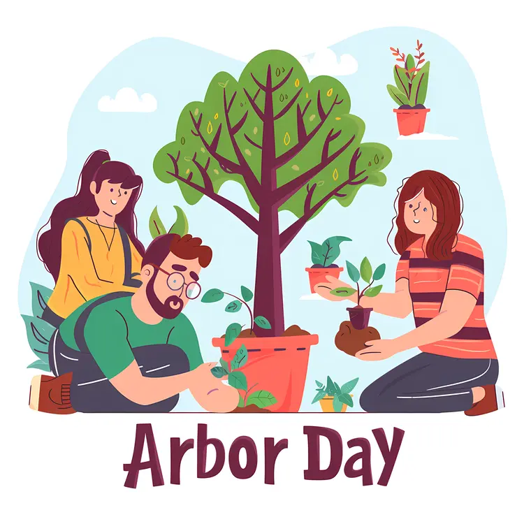 People Planting Trees on Arbor Day