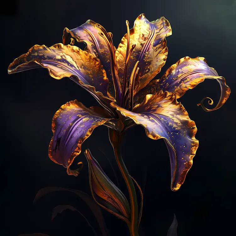 Purple and Gold Lily
