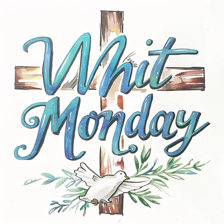 Whit Monday Cross with Dove and Olive Branch
