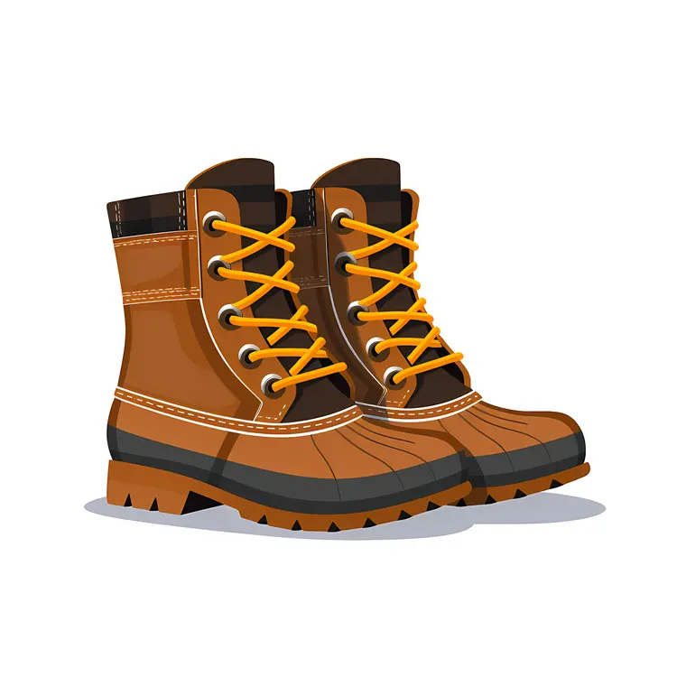 Brown Duck Boots for Rainy Days