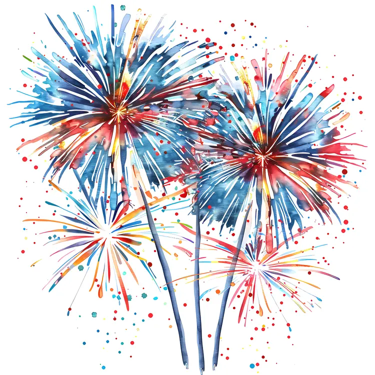 Colorful Fireworks Display