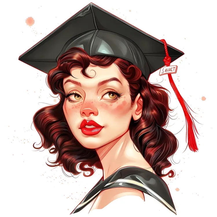 Stylized Graduation Cap Illustration
