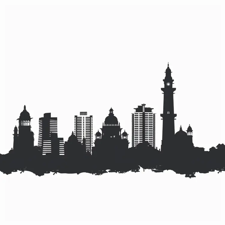 City Skyline Silhouette Illustration