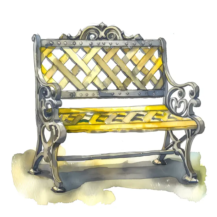 Decorative Metal Bench