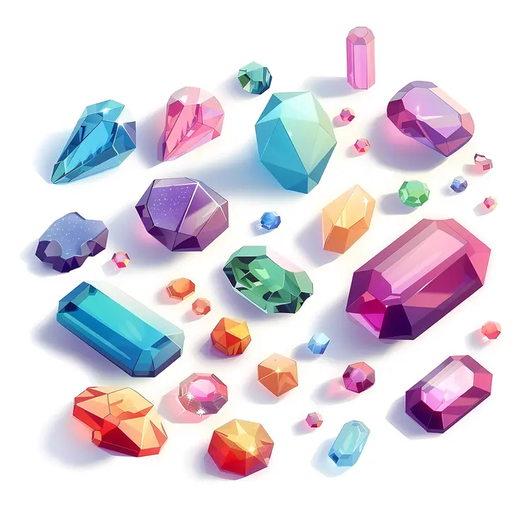 Assorted Colorful Gems and Crystals
