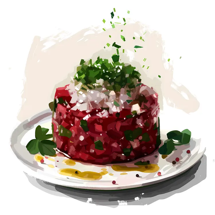 Garnished Tartare on Plate