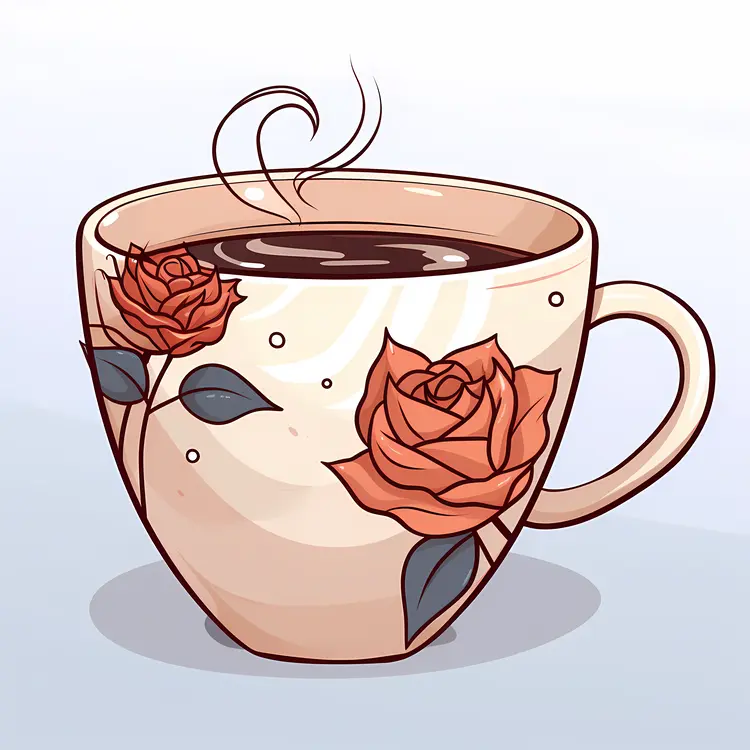 Beautiful Cup with Roses