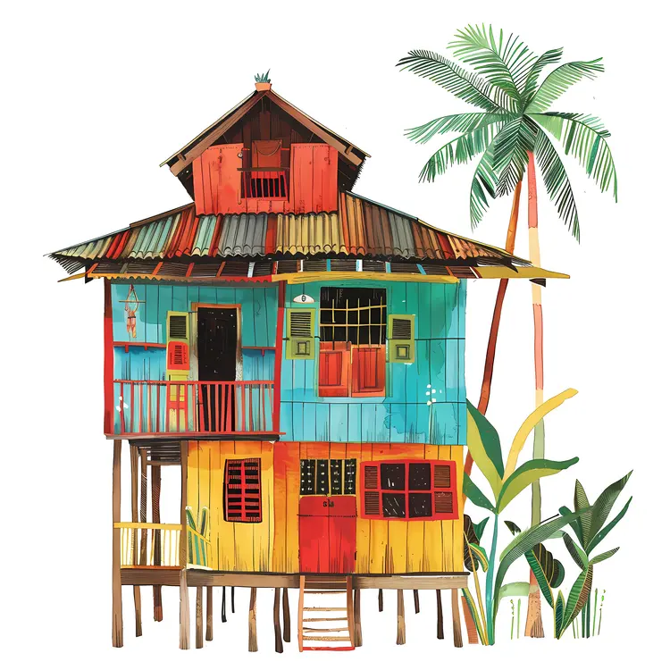 Colorful Tropical House