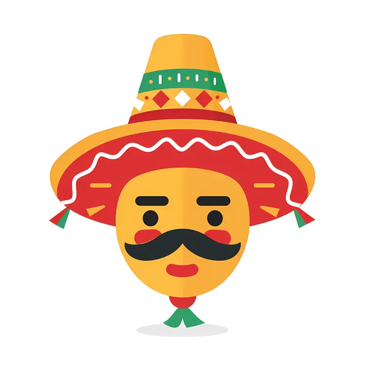 Serious Emoji with Sombrero