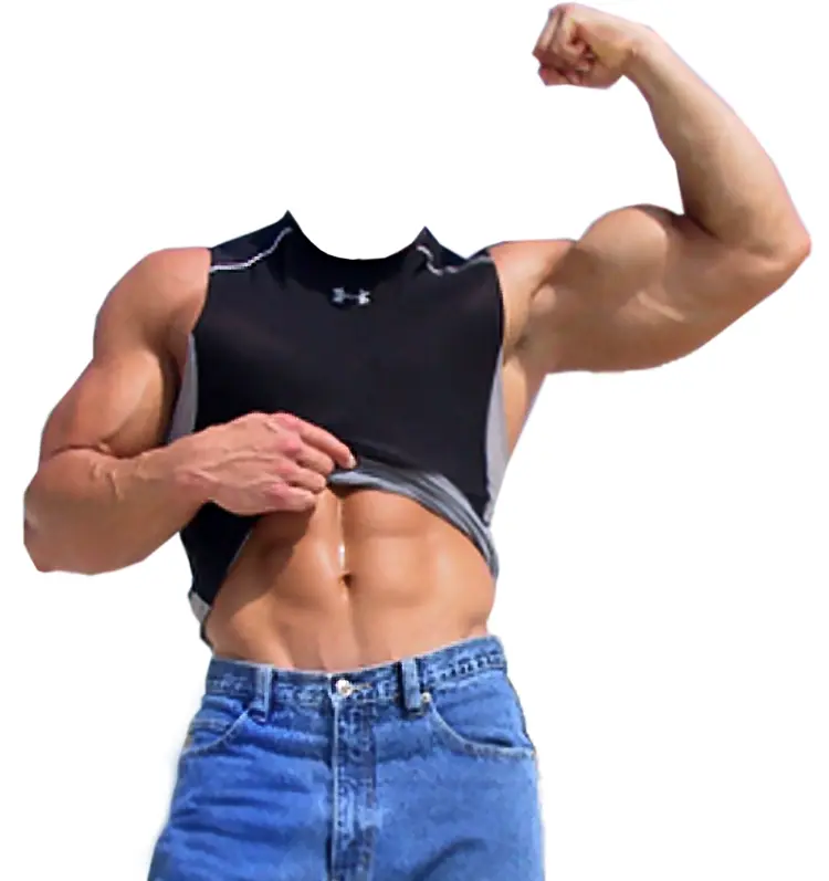 Bodybuilder Flexing Muscles