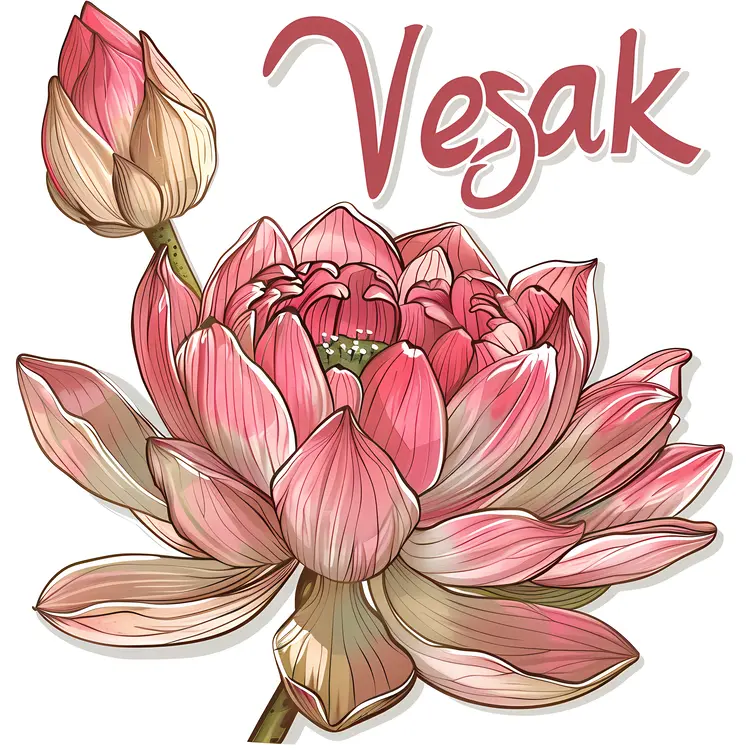 Pink Lotus Flower for Vesak Celebration