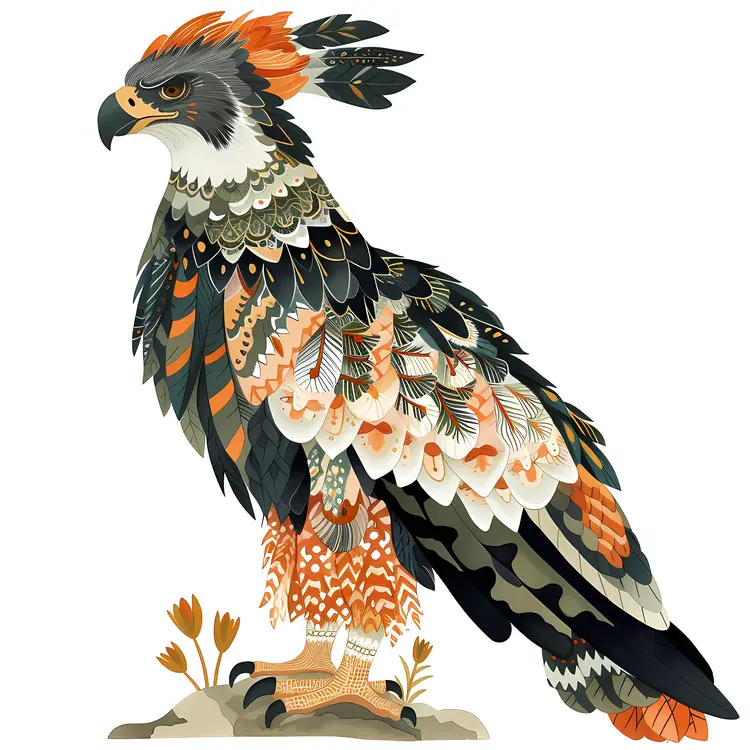 Majestic Decorative Eagle with Intricate Feathers