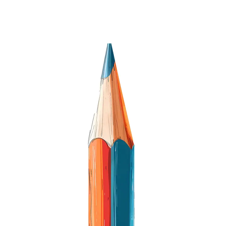 Blue and Orange Pencil