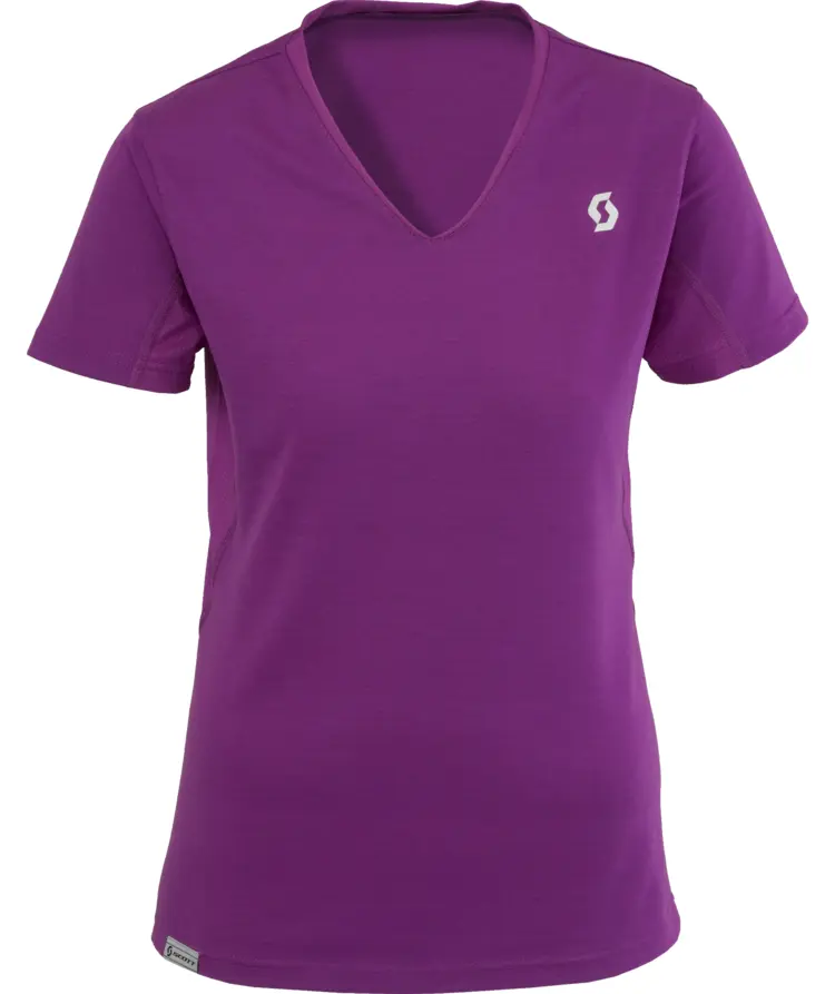 Purple V-Neck Shirt with Scott Logo