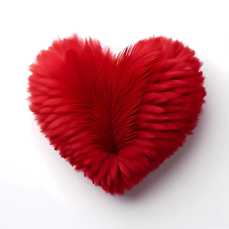 Red Fluffy Heart