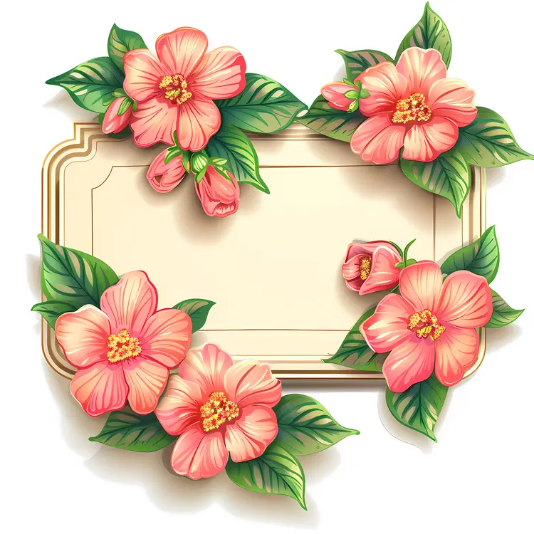 Pink Floral Frame