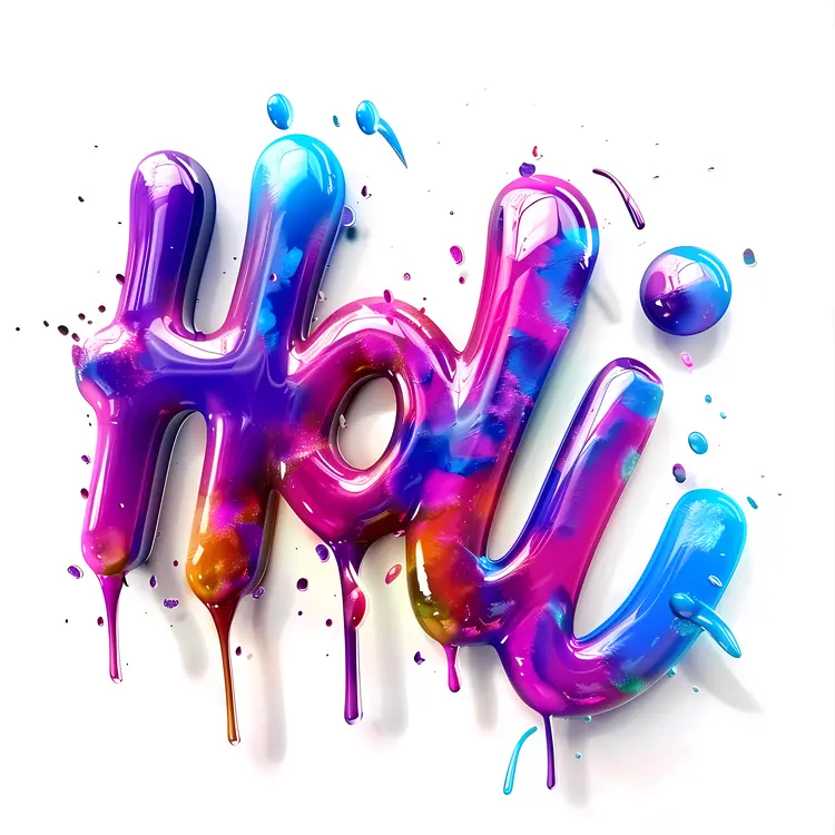 Colorful Holi Text