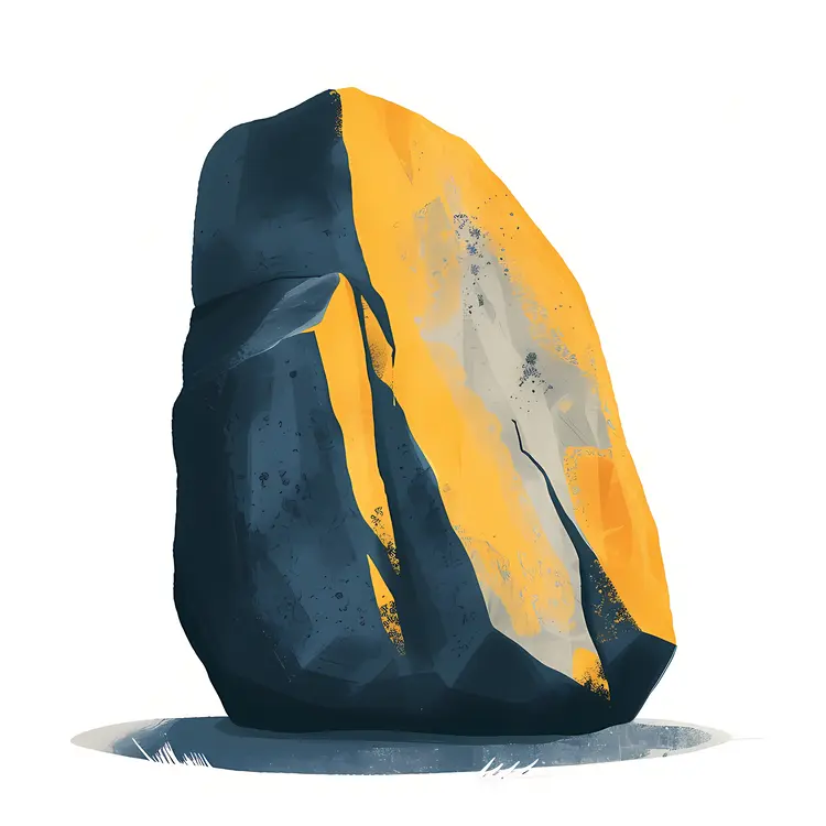 Black and Yellow Rock with Striations