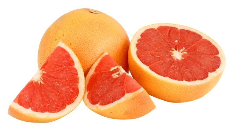 Juicy Grapefruit Slices and Whole