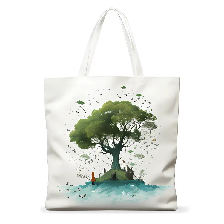 Large Tree with People and Nature