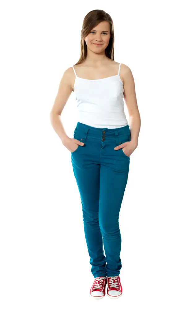 Person in White Tank Top and Blue Pants