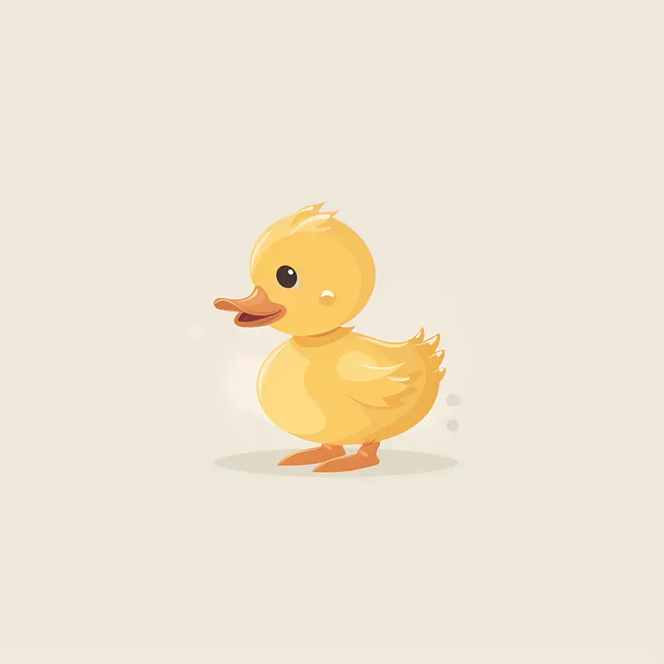Cartoon Yellow Duckling Illustration