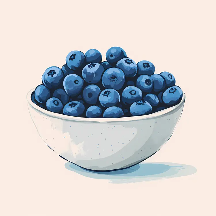 Organic Blueberries in a Bowl