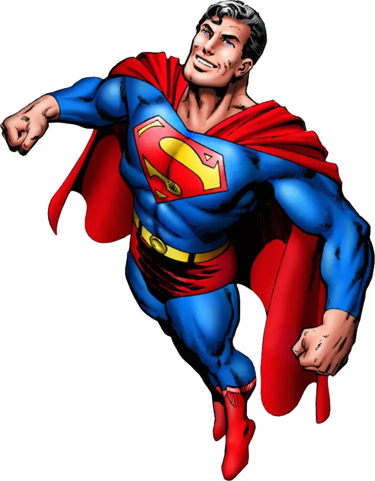 Superman Flying with Red Cape