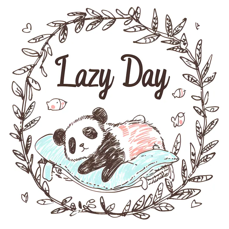 Adorable Panda on Couch for Lazy Day
