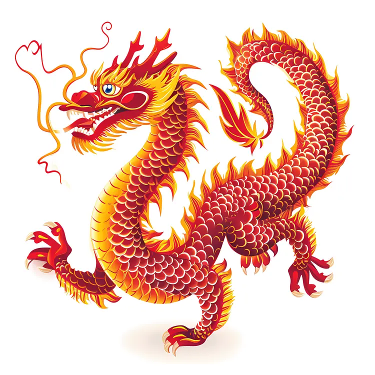 Majestic Red Dragon Art