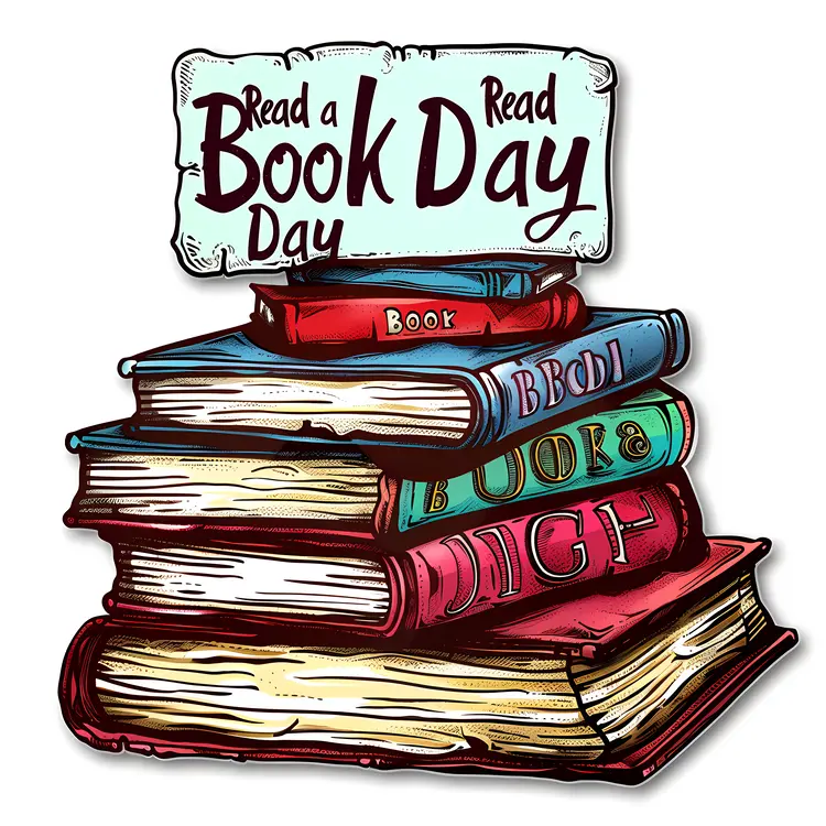 Stack of Books for Read a Book Day