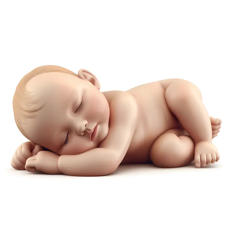 Illustration of Peaceful Sleeping Baby