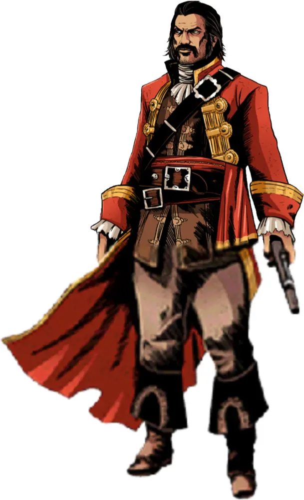 Pirate in Red Coat with Gun