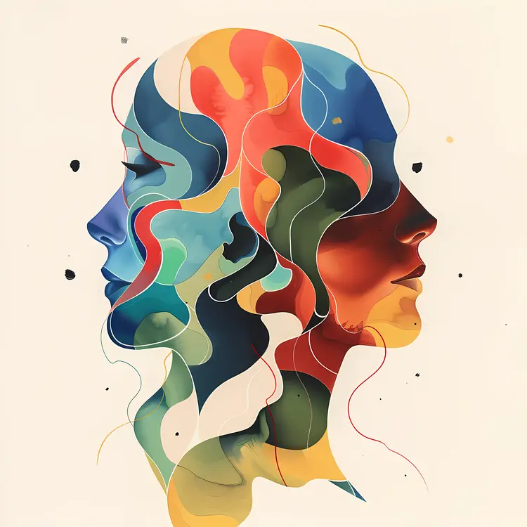 Colorful Abstract Faces