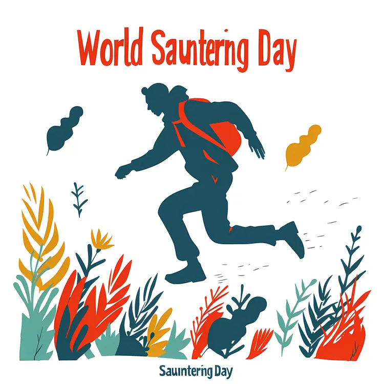 Man Sauntering with Backpack