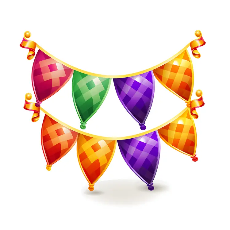 Colorful Bunting for Mardi Gras