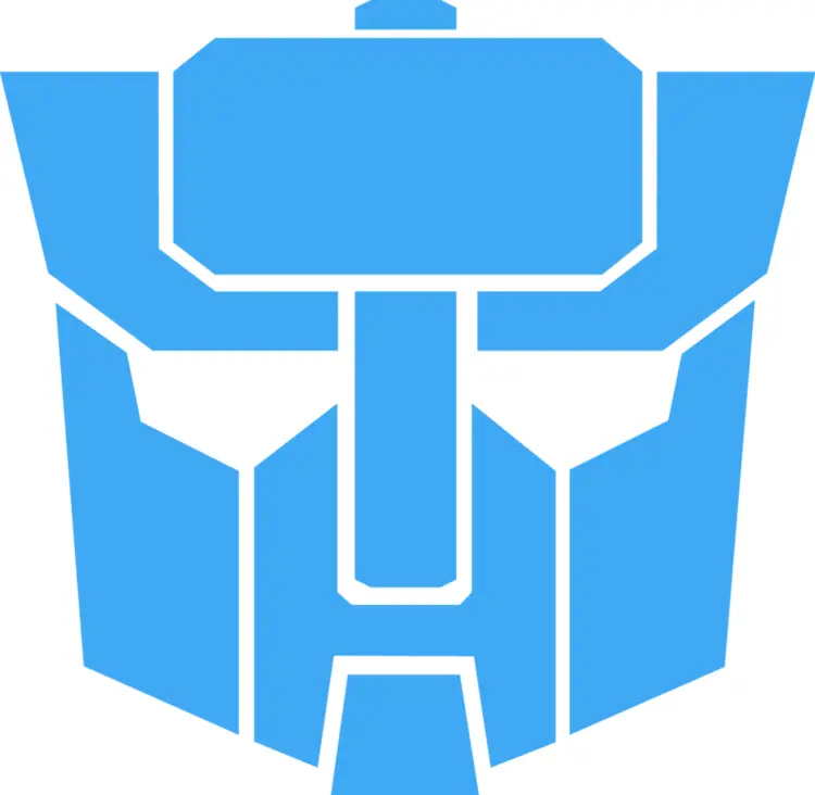 Blue Robot Face Logo