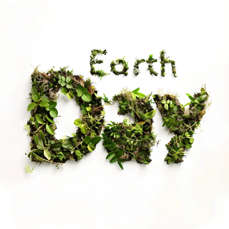 Earth Day with Moss and Leaves
