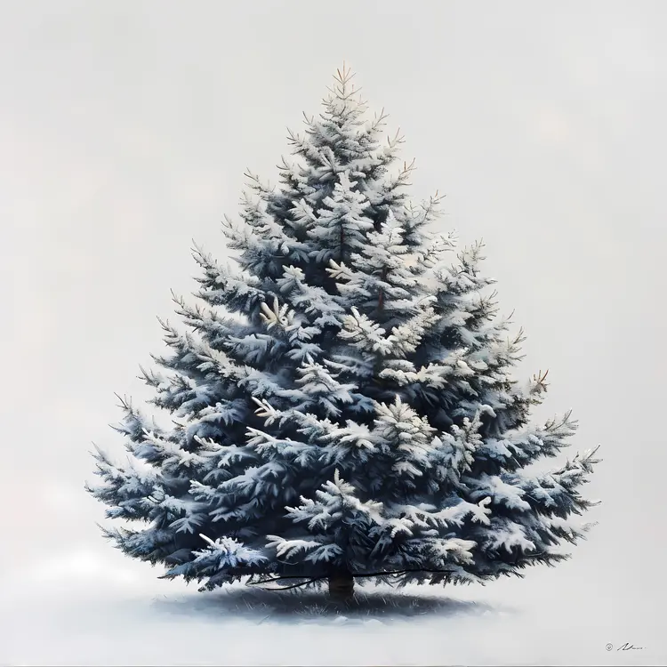 Snowy Pine Tree