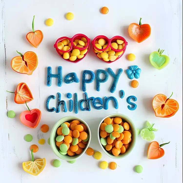 Happy Children's Day with Colorful Decorations
