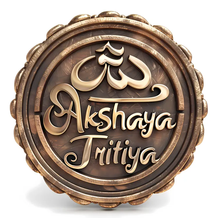 Akshaya Tritiya Festival Text on Coin