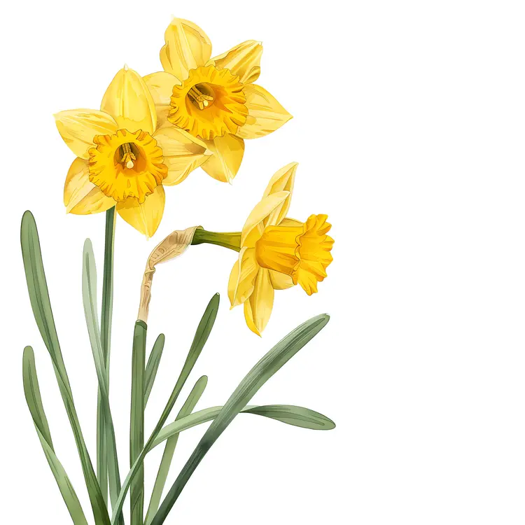 Cluster of Yellow Daffodils
