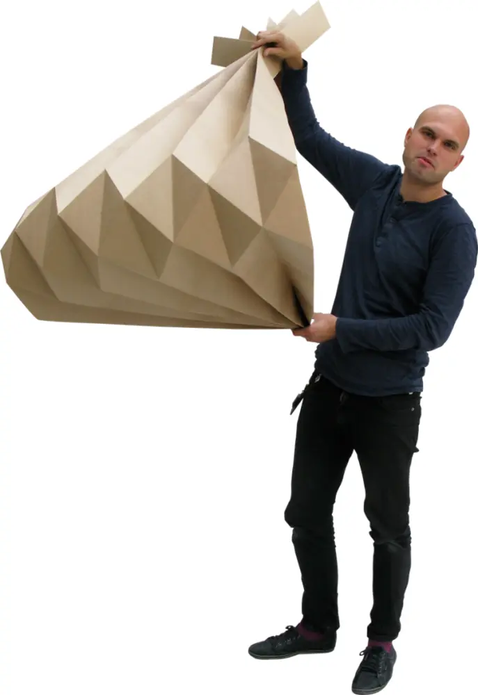 Man Holding Large Paper Bag