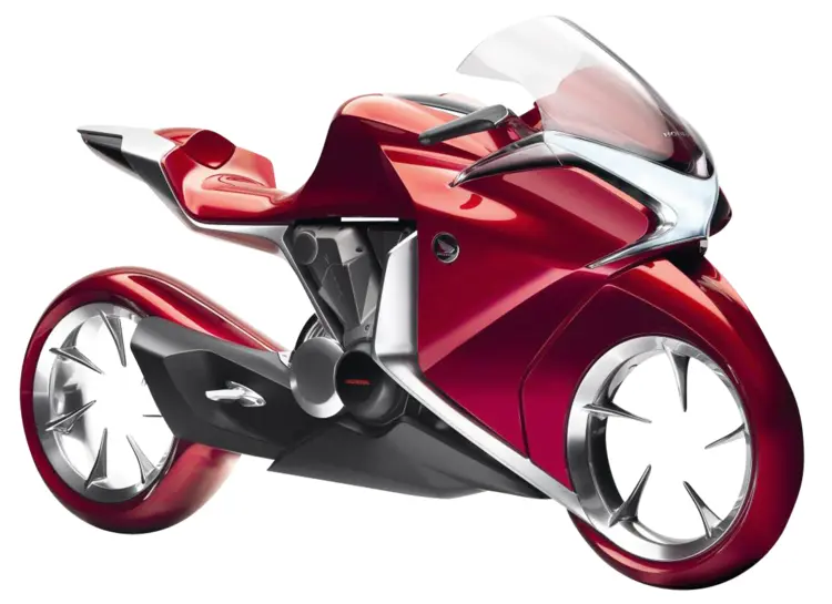 Red Futuristic Motorcycle Design