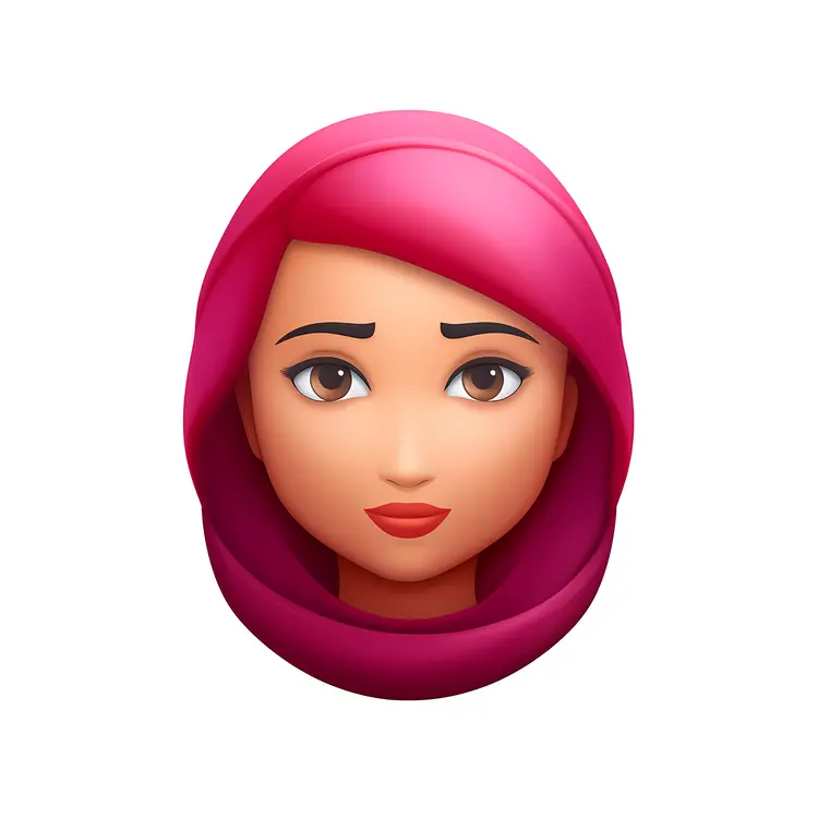 Female Avatar with Pink Hijab
