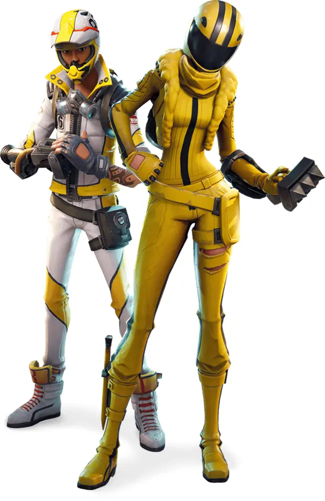 Yellow and White Characters in Action